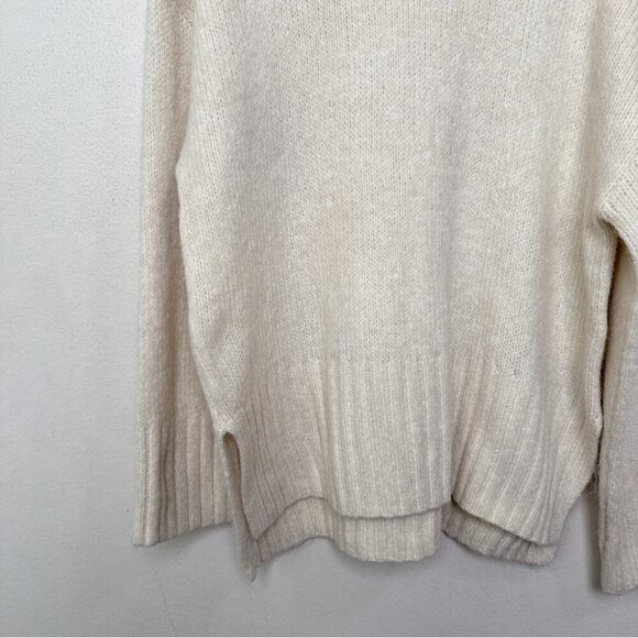 H&M Womens Medium Alpaca Turtle Neck Oversized Ivory Sweater - Picture 7 of 12